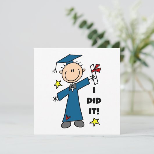 男の子の卒業生 案内状 (スタンド正面)