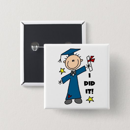 男の子の卒業生 缶バッジ (正面&裏面)