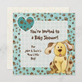 男の子の友達最高の赤ん坊シャワー招待状 招待状 (正面/裏面)