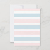 男の子の双子テディベア赤ちゃんシャワー サンキューカード (裏面)