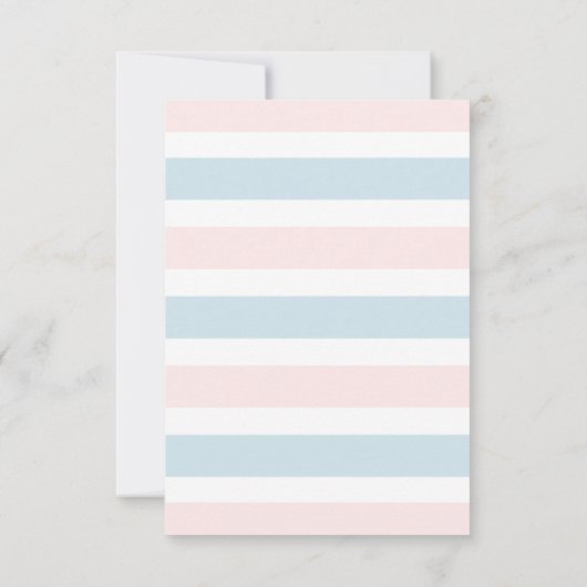 男の子の双子テディベア赤ちゃんシャワー サンキューカード (裏面)