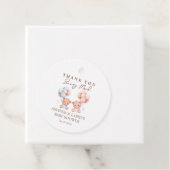 男の子の双子テディベア赤ちゃんシャワー フェイバータグ (インサイチュ)