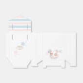 男の子の双子テディベア赤ちゃんシャワー フェイバーボックス (折り畳みなし)