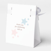 男の子の双子テディベア赤ちゃんシャワー フェイバーボックス (裏面サイド)