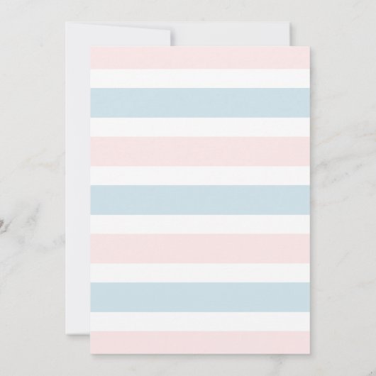 男の子の双子テディベア赤ちゃんシャワー 招待状 (裏面)