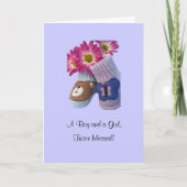 男の子の双子：2倍賛美 カード (正面)