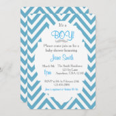 男の子の口ひげ赤ちゃんシャワー招待状 招待状 (正面/裏面)