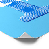 男の子の名前オーダープレイド文字E ポスター (角)