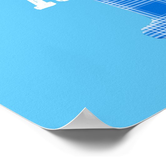 男の子の名前オーダープレイド文字I ポスター (角)