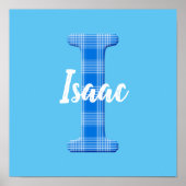 男の子の名前オーダープレイド文字I ポスター (正面)