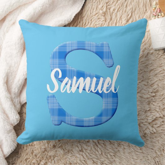 男の子の名前オーダープレイド文字S クッション (ブランケット)