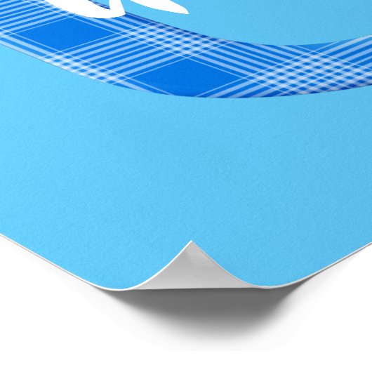 男の子の名前オーダープレイド文字U ポスター (角)