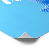 男の子の名前オーダーメイドのチェック柄イニシャルT ポスター (角)