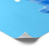 男の子の名前オーダーメイドのチェック柄イニシャルY ポスター (角)