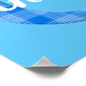 男の子の名前オーダーメイドの格子縞模様のイニシャルG ポスター (角)