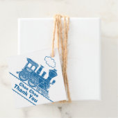 男の子の名前トレインロコブルー白いバースデー感謝していタユー フェイバータグ (インサイチュ)