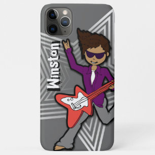男の子の名前ロックスターキッズグレーiphoneケース iPhone 11 pro maxケース