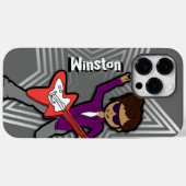 男の子の名前ロックスターキッズグレーiphoneケース Case-Mate iPhoneケース (裏面 (横))