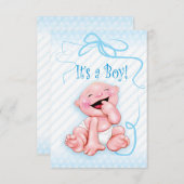 男の子の告知カードだ 案内状 (正面/裏面)