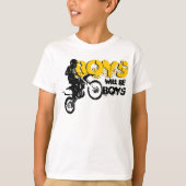 男の子の土のバイクのTシャツ Tシャツ (正面)