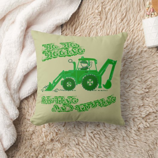 男の子の坑夫の緑の枕をからかいます クッション (ブランケット)