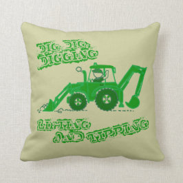 男の子の坑夫の緑の枕をからかいます クッション