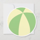 男の子の夏のしぶきのプールを囲んでのパーティの誕生日 招待状 (裏面)