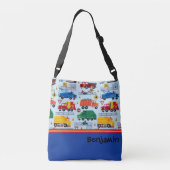 男の子の大きいトラックの十字の遺体袋 クロスボディバッグ (裏面)