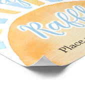 男の子の太陽の光おむつラッフル ポスター (角)