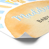 男の子の太陽の光の赤ちゃんシャワーへようこそ ポスター (角)