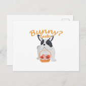 男の子の女のおもしろい子のためのブルドッグイースター犬の子犬を愛する シーズンポストカード (正面/裏面)