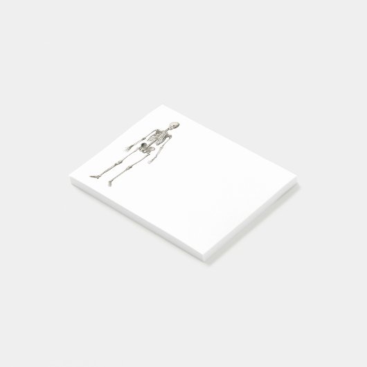 男の子の女の子のための人間のスケルトン誕生日ギフト ポストイット (アングル)