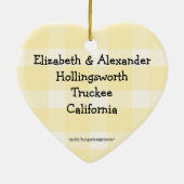 男の子の女の子の双生児の第1クリスマス セラミックオーナメント (裏面)