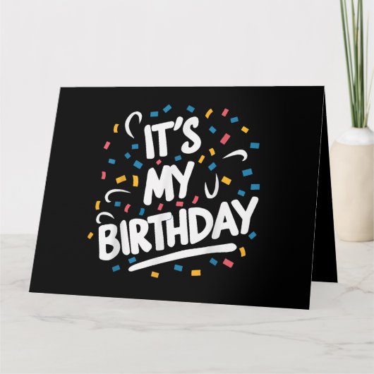 男の子の女の子の子の男の女の子のための私の誕生日おもしろい カード (正面)