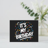 男の子の女の子の子の男の女の子のための私の誕生日おもしろい シーズンポストカード (スタンド正面)