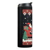 男の子の女の子サンタクロース乗りキリンそり醜い タンブラー (回転左)