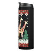 男の子の女の子サンタクロース乗りキリンそり醜い タンブラー (回転右)