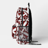 男の子の女の子マルーン白いバレーボールのクラブカラー プリントバックパック (右)