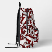 男の子の女の子マルーン白いバレーボールのクラブカラー プリントバックパック (左)