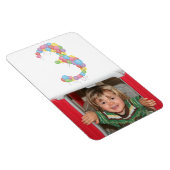 男の子の女の子3rd誕生日バルーン写真磁石 マグネット (右側)