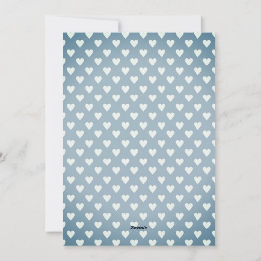 男の子の妊娠の発表バレンタインデーのカード シーズンカード (裏面)