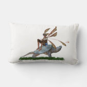 男の子の妖精に亀に乗る装飾用クッション ランバークッション (裏面)