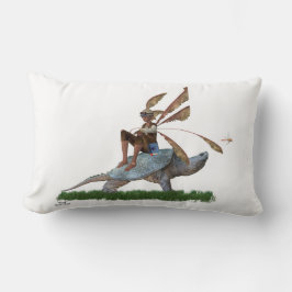 男の子の妖精に亀に乗る装飾用クッション ランバークッション