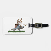 男の子の妖精の亀の荷物タグに乗って ラゲッジタグ (正面横)