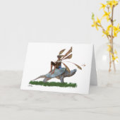 男の子の妖精タートルカードに乗る誕生日 カード (黄色い花)