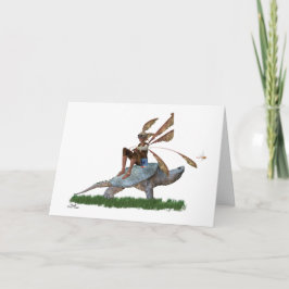 男の子の妖精タートルカードに乗る誕生日 カード