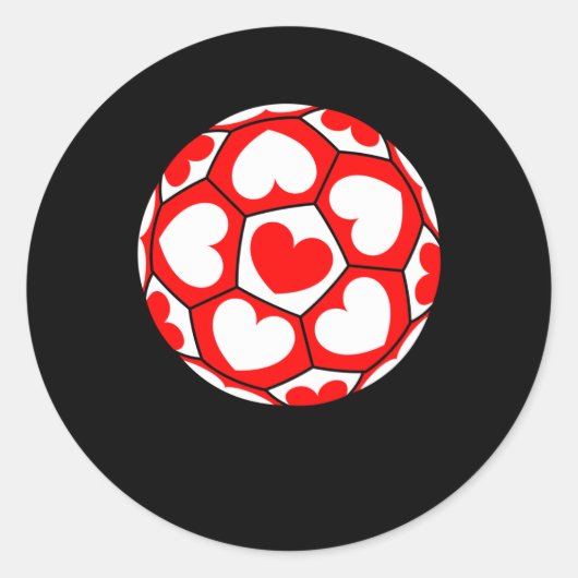 男の子の子の贈り物のためのサッカーコーチバレンタイン ラウンドシール (正面)