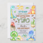 男の子の子は2歳の誕生日を迎える。 招待状 (正面)