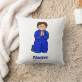 男の子の子供の祈りの言葉の枕は   それをカスタマイズ! クッション (ブランケット)