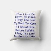 男の子の子供の祈りの言葉の枕は   それをカスタマイズ! クッション (裏面)